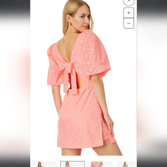 NWT Lilly Pulitzer Celestina V-Neck Romper Sunrise Coral Neon Sunburst E… - Picture 3 of 14